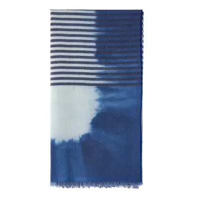 Šátek woolrich buffalo tye dye scarf twilight blue check