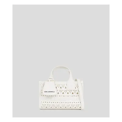 Kabelka karl lagerfeld k/skuare sm tote perforated white