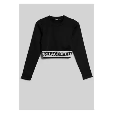 Top karl lagerfeld seamless logo lslv top black