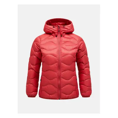 Bunda peak performance w helium down hood jacket softer red