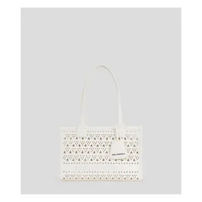 Kabelka karl lagerfeld k/skuare md tote perforated white