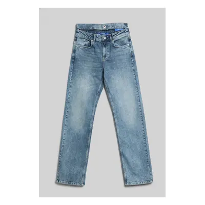 Džíny karl lagerfeld jeans klj hr straight wb denim washed mid blue