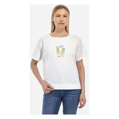 Tričko la martina woman t-shirt 40/1 cotton jers optic white