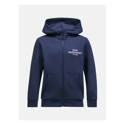 Mikina peak performance jr original zip hood blue shadow