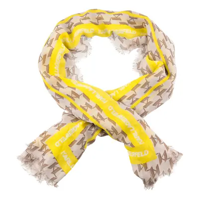 Šátek karl lagerfeld k/monogram aop scarf blazing yellow