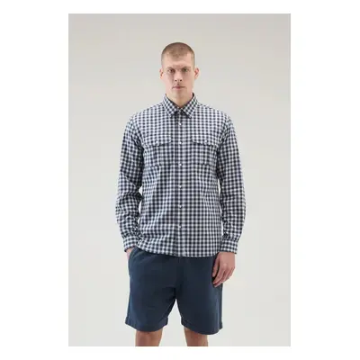 Košile woolrich light check shirt micro check blue