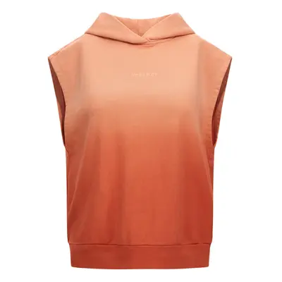 Mikina woolrich dip dye sleeveless hoodie coral sand