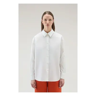 Košile woolrich poplin shirt plaster white