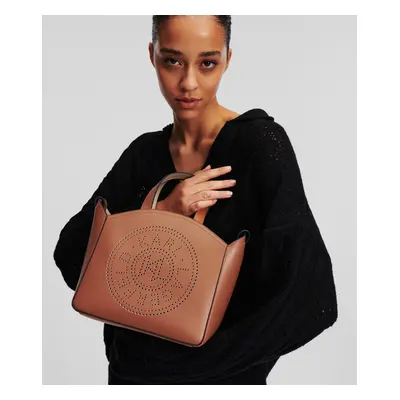 Kabelka karl lagerfeld k/circle lg tote perforated sudan brown