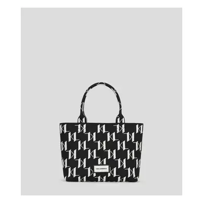 Kabelka karl lagerfeld k/monogram knit md tote black/white