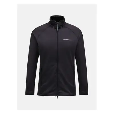 Mikina peak performance m chill light zip jacket black/grey melange