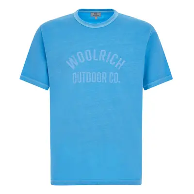 Tričko woolrich light garment dyed t-shirt alaskan blue