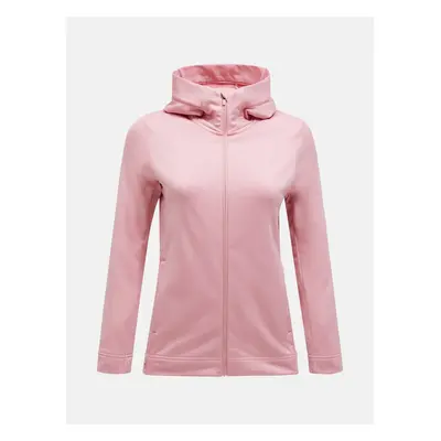 Mikina peak performance w rider tech zip hood warm blush