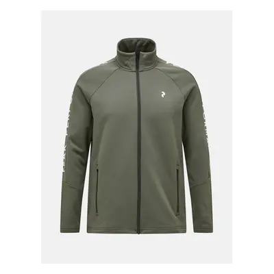 Mikina peak performance m rider zip jacket pine needle