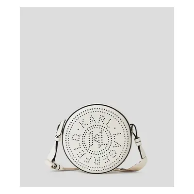 Crossbody karl lagerfeld k/circle round cb perforated off white