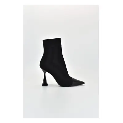 Kotníková obuv karl lagerfeld debut ii mix knit ankle boot black knit textile