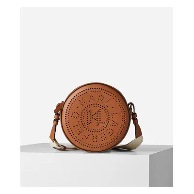 Crossbody karl lagerfeld k/circle round cb perforated sudan brown