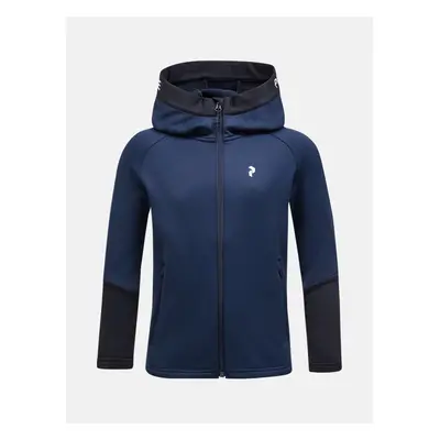 Mikina peak performance jr rider zip hood blue shadow