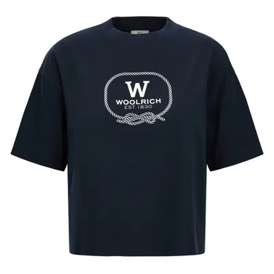 Tričko woolrich graphic t-shirt melton blue