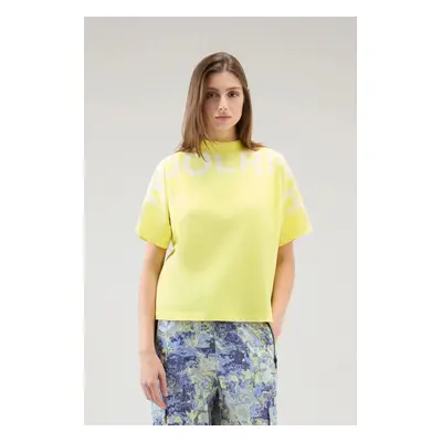 Tričko woolrich trail logo t-shirt sunny lemon