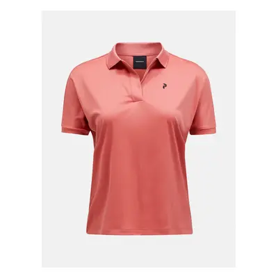 Polokošile peak performance w illusion ss polo trek pink