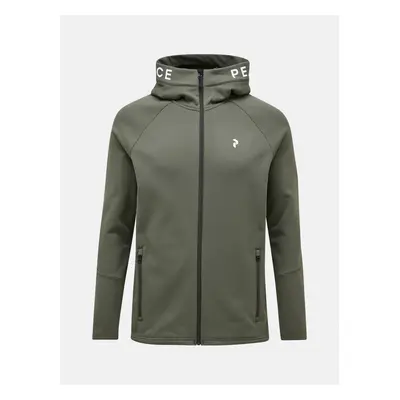 Mikina peak performance m rider zip hood pine needle