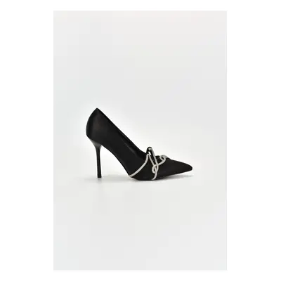 Lodičky karl lagerfeld sarabande signia pump black satin textile