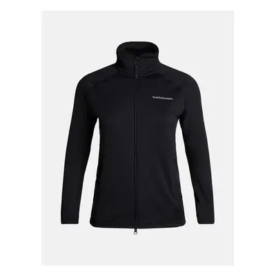 Mikina peak performance w chill light zip jacket black/grey melange