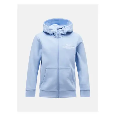 Mikina peak performance jr original zip hood amity blue