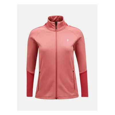 Mikina peak performance w rider zip jacket trek pink