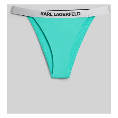 Plavky karl lagerfeld logo bikini bottom w/ elastic florida keys green