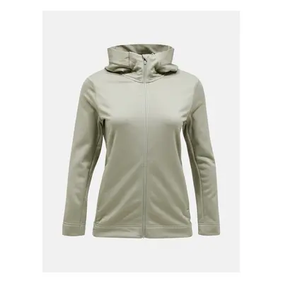 Mikina peak performance w rider tech zip hood limit green