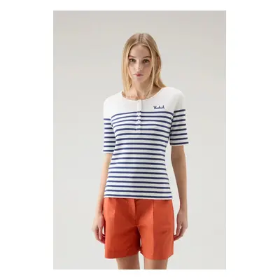 Tričko woolrich striped jersey t-shirt twilight blue stripe