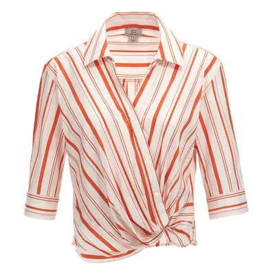 Halenka woolrich stripe poplin blouse plaster white stripe