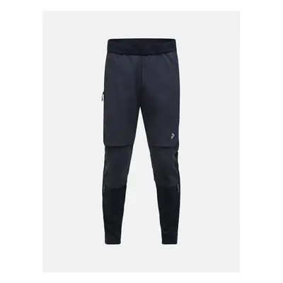 Legíny peak performance m windblock stretch pants black/grey melange