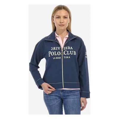 Mikina la martina woman full zip spring fleece navy