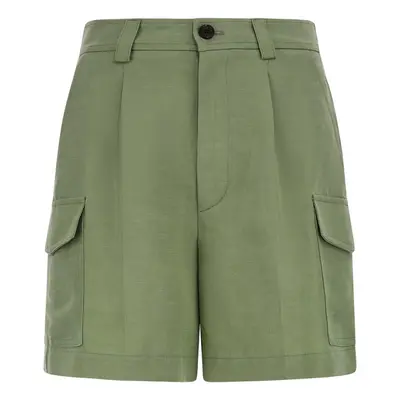 Šortky woolrich viscose linen short sage