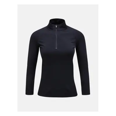 Termo prádlo peak performance w magic half zip black/grey melange