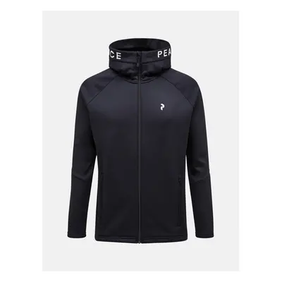 Mikina peak performance m rider zip hood black/grey melange