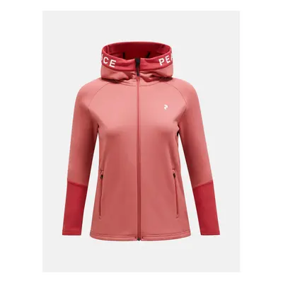 Mikina peak performance w rider zip hood trek pink