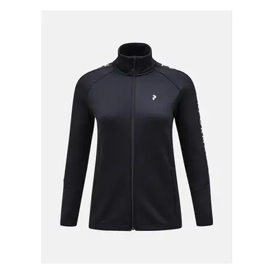 Mikina peak performance w rider zip jacket black/grey melange