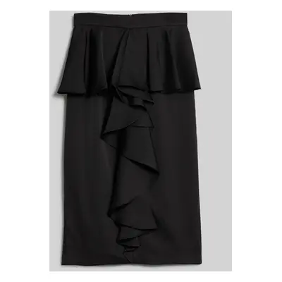 Sukně karl lagerfeld hun's pick ruffle skirt black