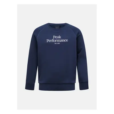 Mikina peak performance jr original crew blue shadow