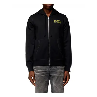 Mikina diesel s-ginn-hood-zip-k11 sweat-shir black4