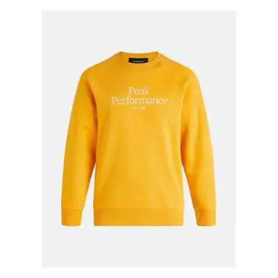 Mikina peak performance m original crew blaze tundra/pure gold