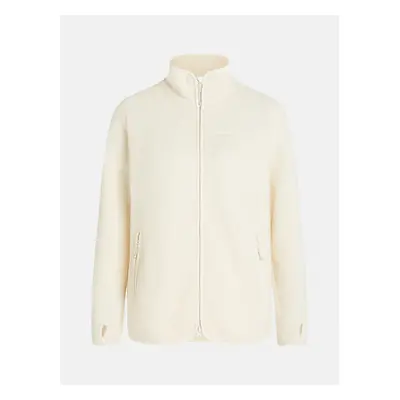 Mikina peak performance w pile zip jacket vintage white/warm blush