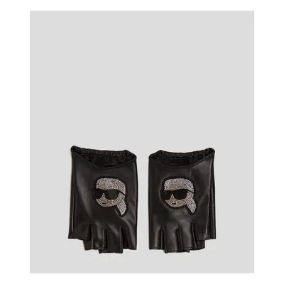 Rukavice karl lagerfeld k/ikonik 2.0 rhnstn fl glove black