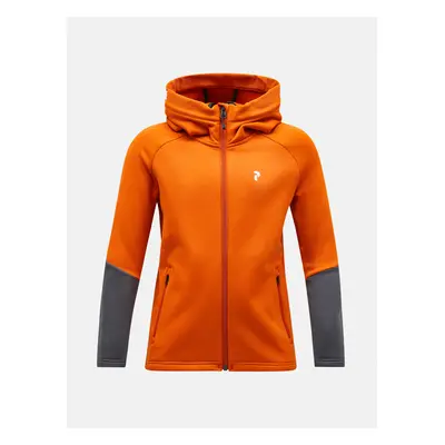 Mikina peak performance jr rider zip hood gold flame/motion grey