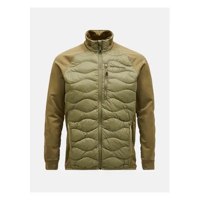 Bunda peak performance m helium down hybrid jacket snap green/olive extreme