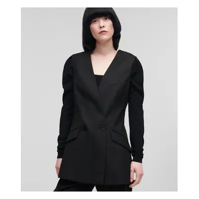 Sako karl lagerfeld transformer twist blazer black2